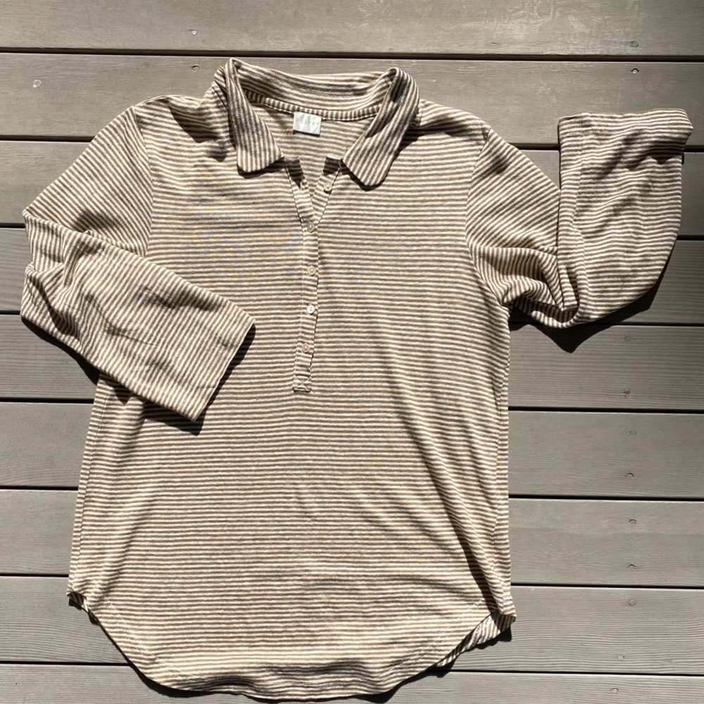 Poetry Striped Polo Shirt, Size 4